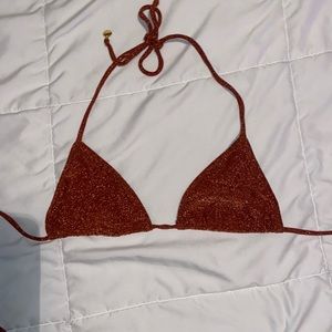 Nookie Bronze Lorex Slide Triangle Bikini Top